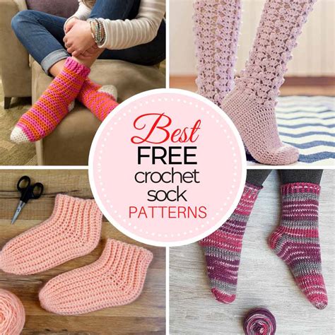 27 free crochet sock patterns best of the best to make treasurie