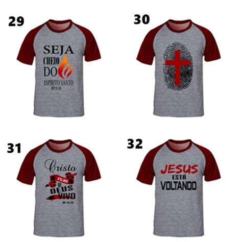 Kit Com 5 Camisetas Evangélicas Com Mensagem Biblicas Elo7