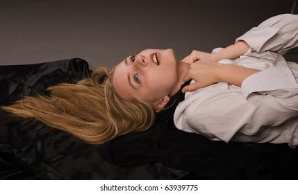 Стоковая фотография 63939775 Crime Scene Strangled Girl Lying On
