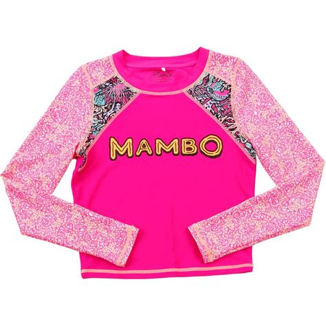Mambo Girls Crop Rashie Pink Big W