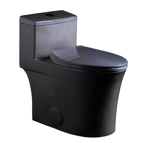 Horow 1 Piece 08128 Gpf Dual Flush Elongated Toilet In Matte Black