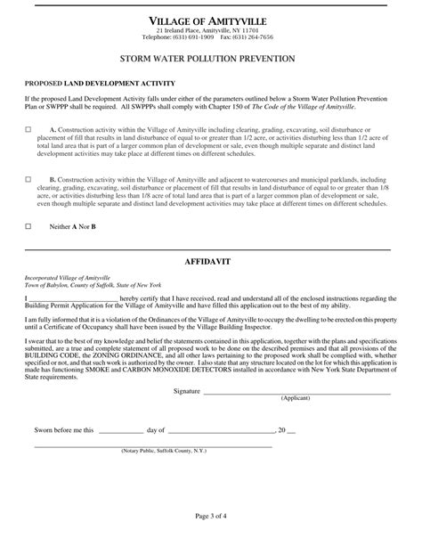 Village Of Amityville New York Building Permit Application Fill Out
