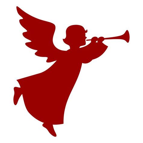 Angel Blowing Horn Silhouette Cuttable Design Png Dxf Svg And Etsy
