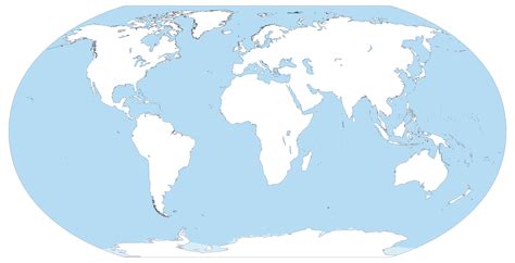 Printable Blank Map Of The World
