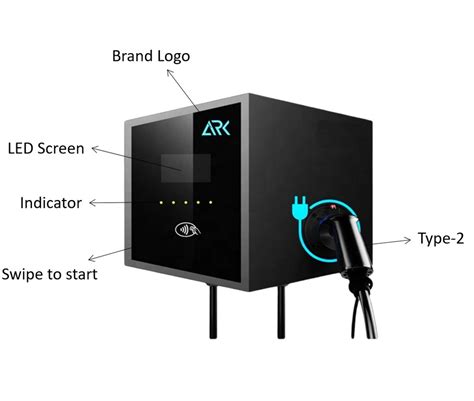 Ocpp Mennekes Wallbox Fast Electric Charging Station Type A Phase