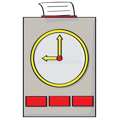 Punch Clock Stock Vector Illustration Of Clock Monitor 19403740