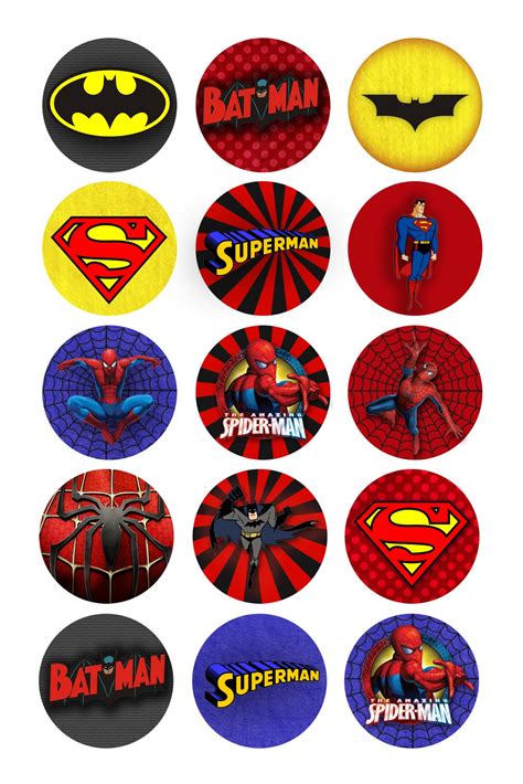 Superheroes Free Printable Toppers Labels Or Stickers Oh My Fiesta
