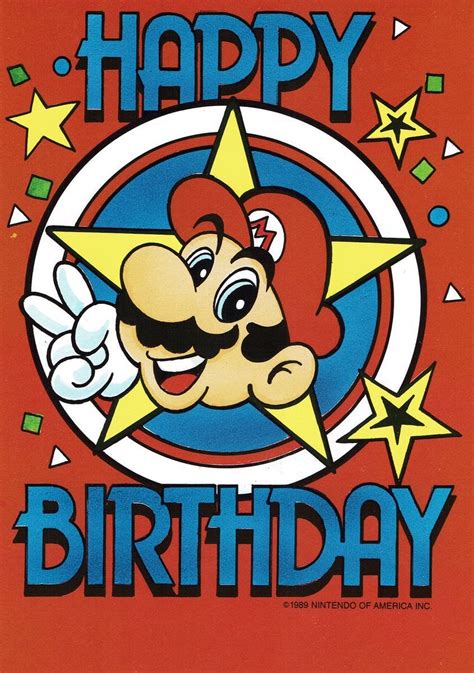 Mario Birthday Card Printable Free Printable Templates