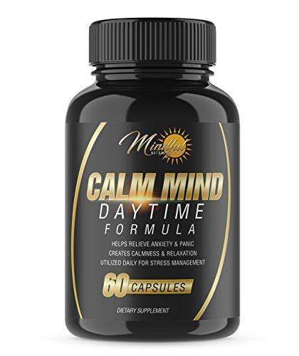 Calm Mind Daytime Formula All Natural Herbal Stress And Anxiety Relief Supplement Great For