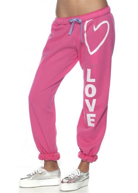 Peace Love World I Am Love L2l Passionfruit Jogging Pants Pink Joggers