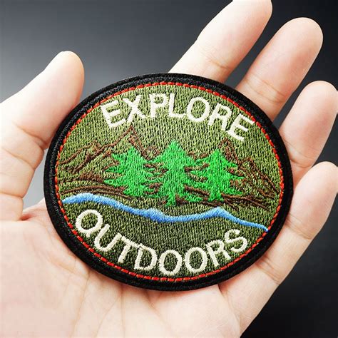10pcs Explore Outdoors Embroidery Patches For Clothing Sew Iron On