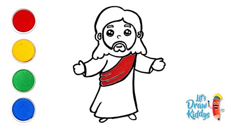 Then, use a series of overlapping lines to enclose the sleeve. How to draw Cute Jesus and coloring for KIDS VERY EASY ...
