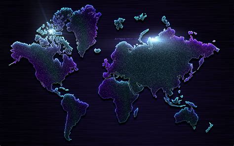 World Map Purple Aesthetic