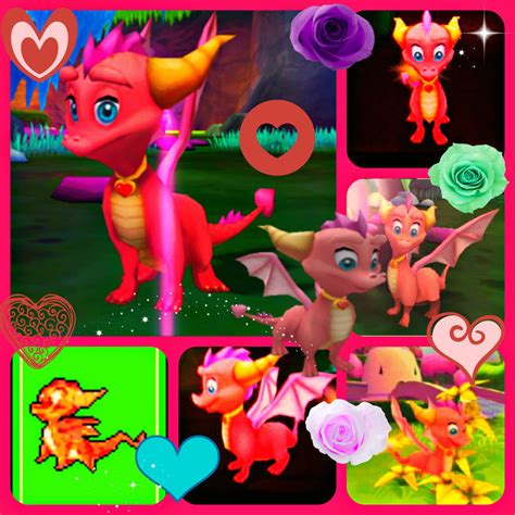 Spyro Ember The Dragoness Collage By Krazykari On Deviantart