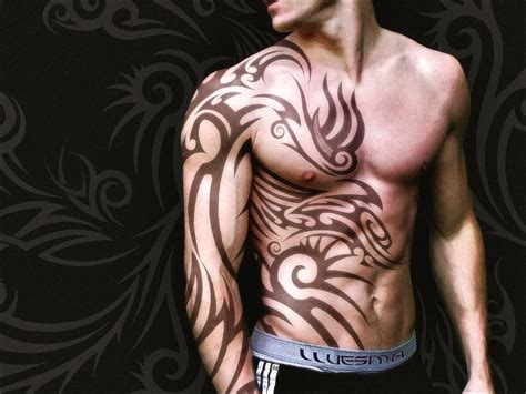 Check spelling or type a new query. Awesome Masculine Tribal Sleeve & Rib Tattoos Ideas for ...