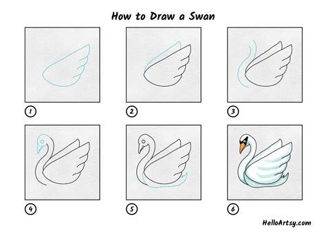 How To Draw Swan With Number 2 Youtube