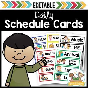 Preschool daily schedule for preschoolers and toddlers in the pre k classroom to organize a daily routine structure for children. Printable Picture Schedule Cards for Preschool and ...