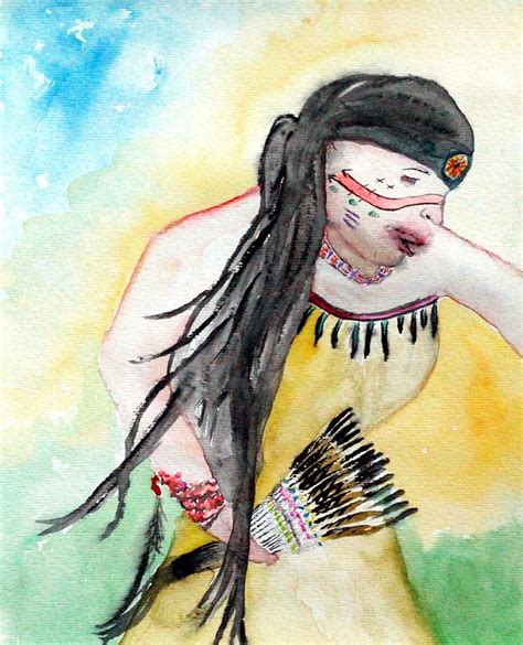Native American Woman Dancer Painting By Ayasha Loya Fine Art America