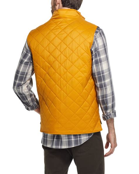 Diamond Quilted Vest In Inca Gold Weatherproof® Vintage