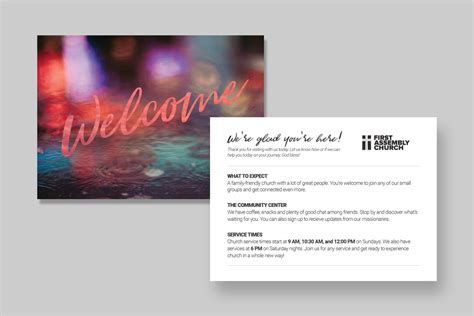 Modern Welcome Postcard Creative Postcard Templates ~ Creative Market