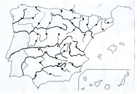 Mapa Mapa Mudo Rios España Para Imprimir Mapa fisico de españa Mapa de españa Rios de españa