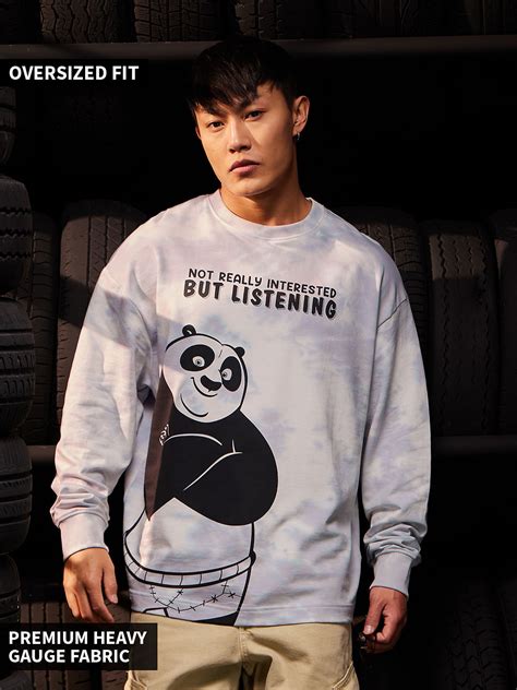 Buy Kung Fu Panda Not Interested Oversized Full Sleeve T Shirt Online