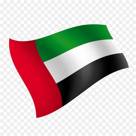 United Arab Emirates Flag Uae Flag Waving Vector On Transparent