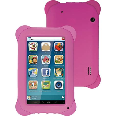 Tablet Kid Pad Quad Core Android 44 Wi Fi 7 8gb Rosa Multilaser