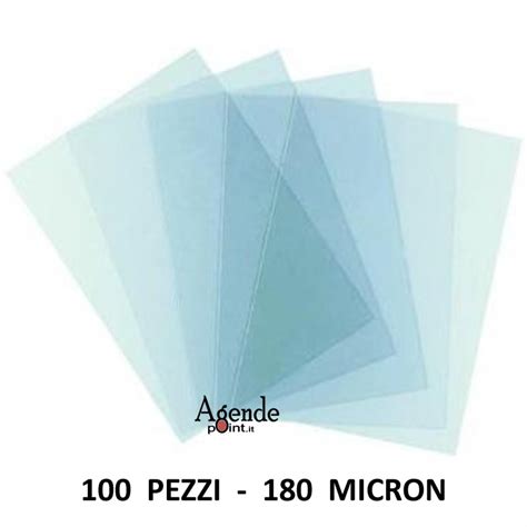Copertine Acetato Trasparente Per Rilegatura 100 Fogli 180 Micron A4