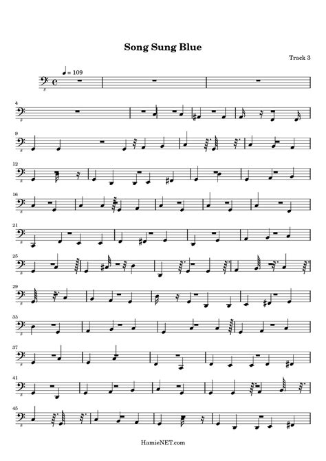 Song Sung Blue Sheet Music Song Sung Blue Score •