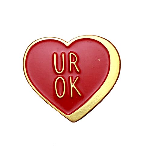 Ur Ok Red And Gold Pin · Sick Girls · Online Store Powered By Storenvy