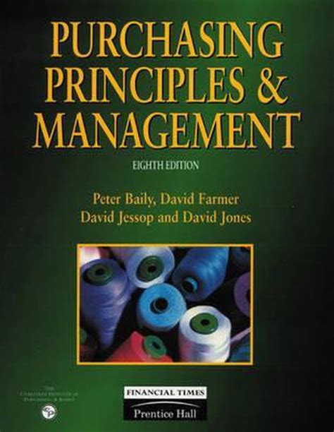 Purchasing Priniciples And Management 9780273623816 Peter Baily