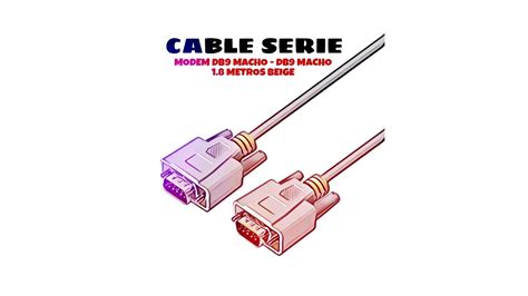 Cable Serie Null Modem Db9 Macho Db9 Macho 18 Metros Beige
