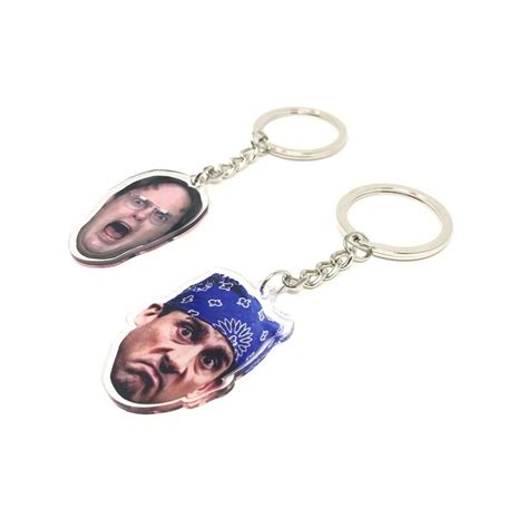 Dwight Schrute And Michael Scott Inspired Keychains The Office Etsy
