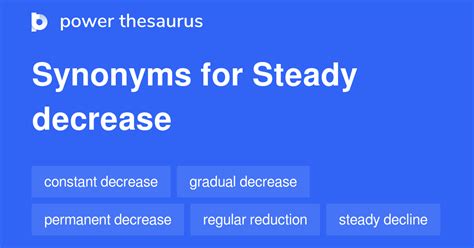 Steady Decrease Synonyms 157 Words And Phrases For Steady Decrease