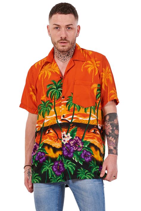 Mens Hawaiian Shirt Multi Colors Print Regular Big Size Summer Fancy