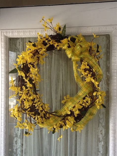 Spring Forsythia Wreath Summer Wreath Fall Wreath Forsythia Wreath