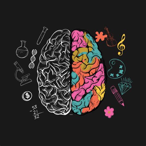 Artistic Colorful Human Brain Science Nerd Scientist T Awesome T