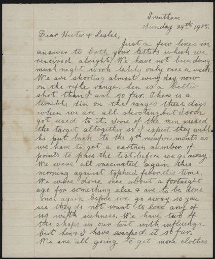 Letter From Trentham During Wwi Manawatū Heritage