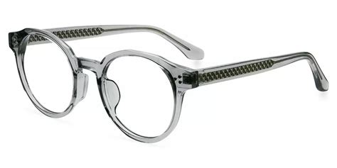 ch2809 round gray eyeglasses frames leoptique