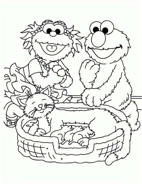 Sesame Street Coloring Pages For Toddlers Coloring Home