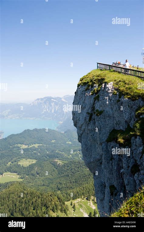 Panoramic View From Mountain Schafberg 1783 M Over Salzkammergut With
