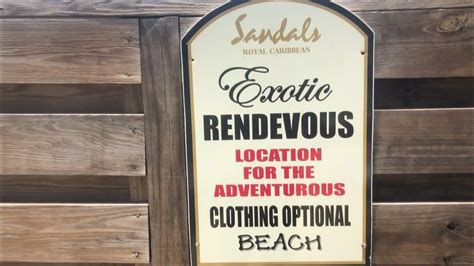Sandals Royal Caribbean Clothing Optional Beach Youtube