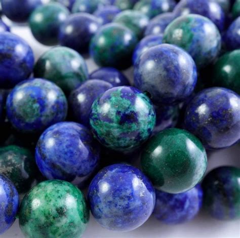Azurite Malachite Beads Roundsmooth4mm6mm8mm10mm12mm16strand Etsy