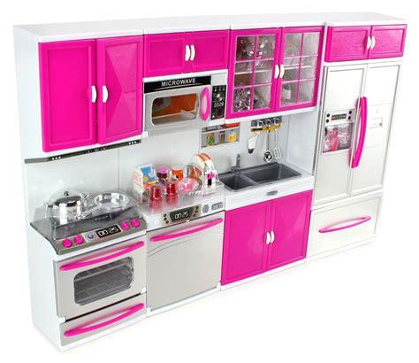 Convenient dual mount configuration allows you to install it as. My Modern Kitchen Full Deluxe Kit Battery Operated Toy Doll Kitchen Playset with Toy Doll ...