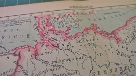 1890 Vintage Map Of Germany In Classical Antiquity