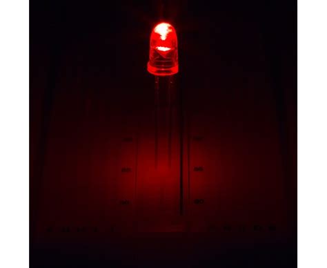 5mm Red Led 630 Nm T1 34 Led W 30 Degree Viewing Angle Super