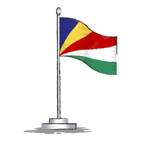 Seychelles Flag Vector Illustration Seychelles Flag Symbol