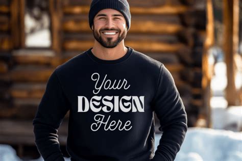 Gildan Men Black Mockup Graphic By Mockup Infinity Creative