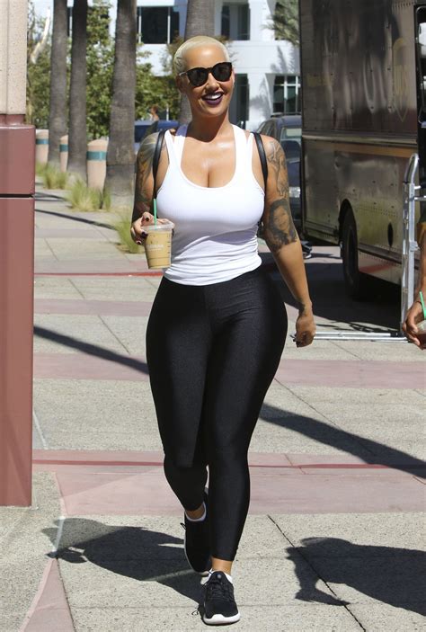 Amber Rose In Tights Arriving At The Dance Studio For Her Dancing
